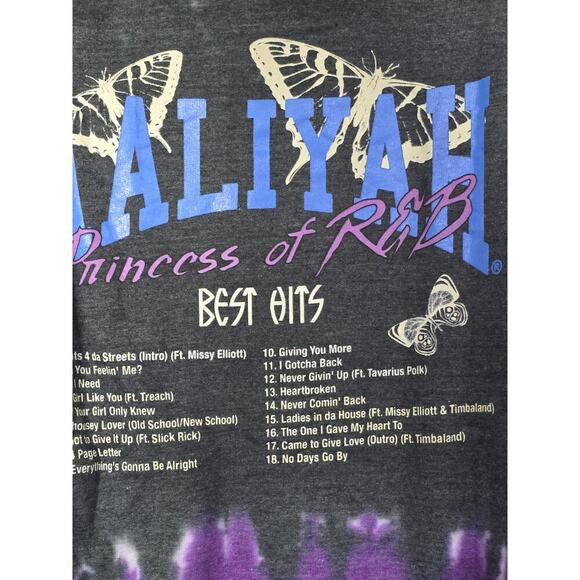 Aaliyah Princess of R & B Women's Pull Over Double Sided Hoodie Size L NWT - Picture 8 of 8